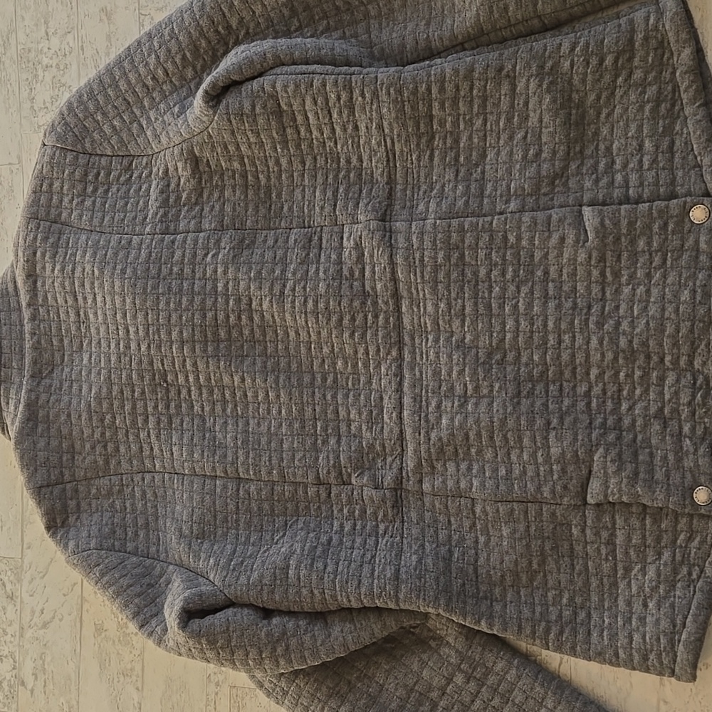 L.L. Bean Woman's Quilted Shacket Sweater Zip Up Jacket  Medium - Picture 9 of 14